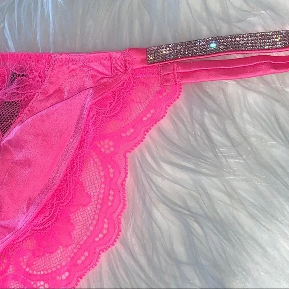 New VERY SEXY Bombshell Shine Strap Thong Panty Crystal Band Underwear - Picture 3 of 11